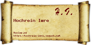 Hochrein Imre névjegykártya