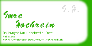 imre hochrein business card